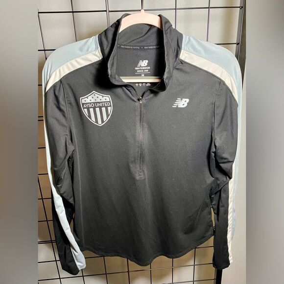 New Balance Black and Blue half zip Sweatshirt - Picture 1 of 7